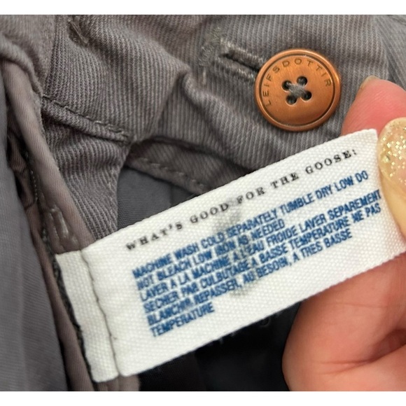 Anthropologie Leifsdottir Alicante Denim Gray Quilted Mini Skirt Size 8 - Picture 13 of 14